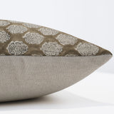 Spanish Chocolate Block Print Pillow Cover
