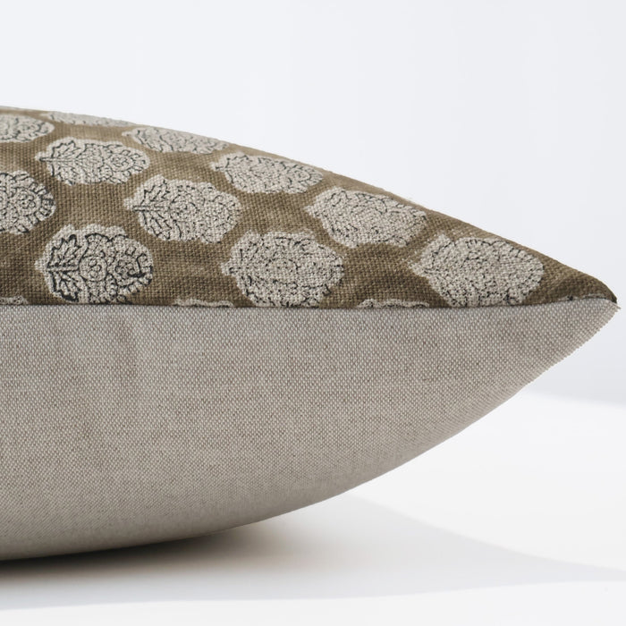 Spanish Chocolate Block Print Pillow Cover