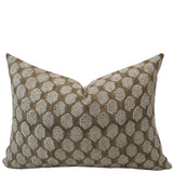 Spanish Chocolate Block Print Pillow Cover