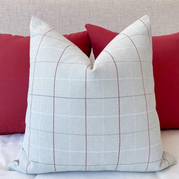 Blue & Red Plaid Pillow Cover