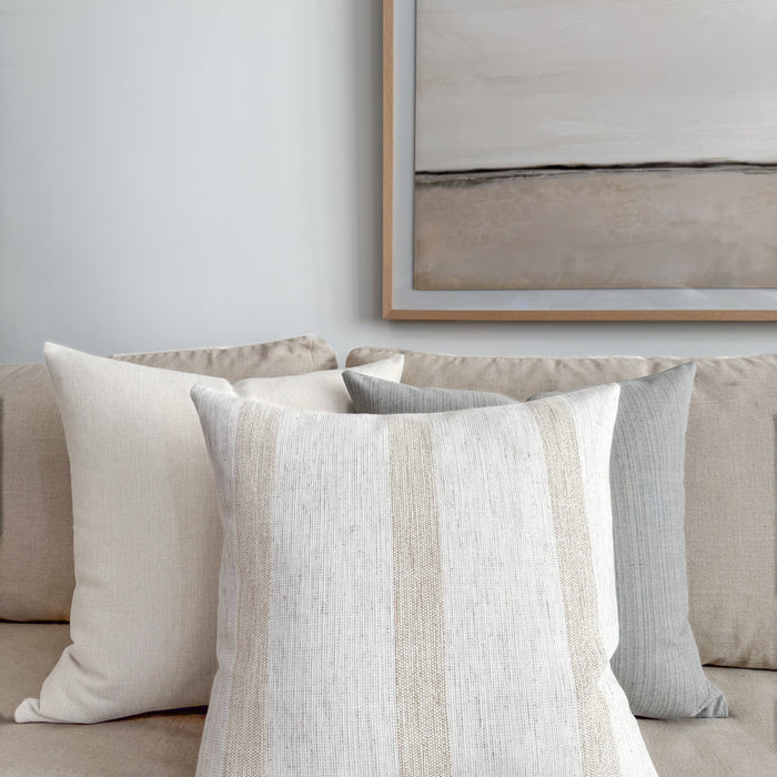 Reflection Stripe | White Pillow Cover