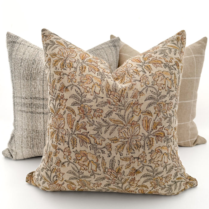 Calm Cream Plaid Pillow Cover