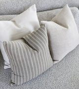 Sage & Stripes Linen Pillow Cover