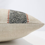 Boho Stripes Charcoal Pillow Cover
