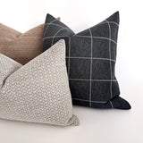 Blue Charcoal Plaid Pillow Cover