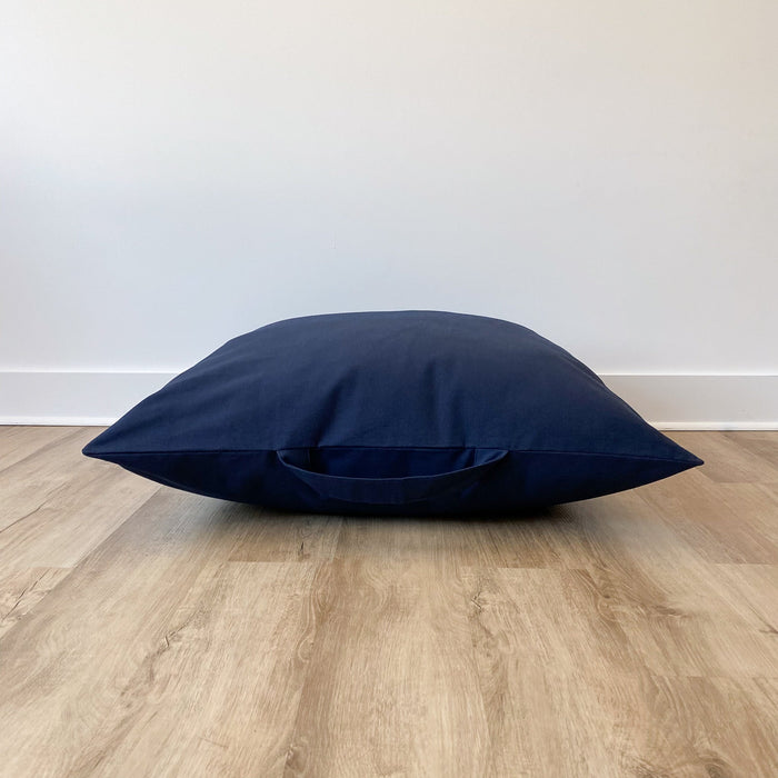 Dark Blue Floor Pillow Cover
