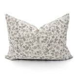 Sage Flower Block Print Pillow Cover