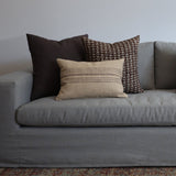 Coffee Bean Block Print Pillow Cover