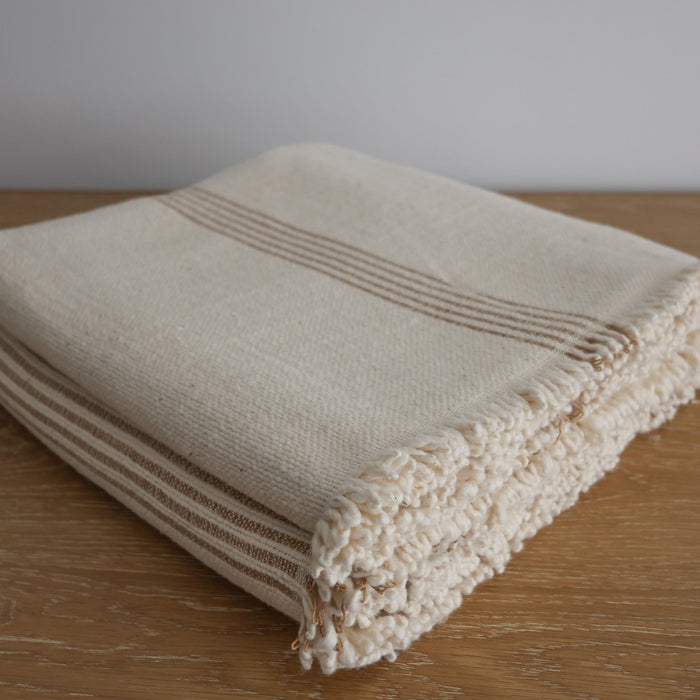 Loomed Weighted  Blanket | Rust & Cream