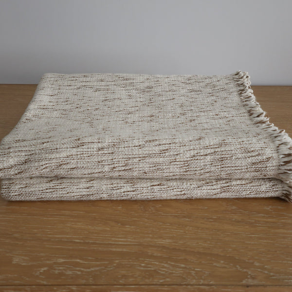 Loomed Weighted  Blanket | Sepia & Cream