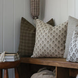 Sunflower Block Print Pillow Cover