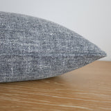 Heavy Linen Distressed Blue Pillow Cover