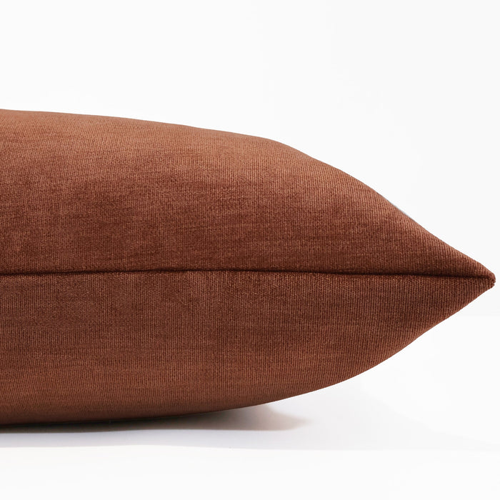 Autumn Red Velveteen Pillow Cover