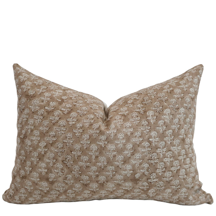 Rose My Love Block Print Pillow Cover