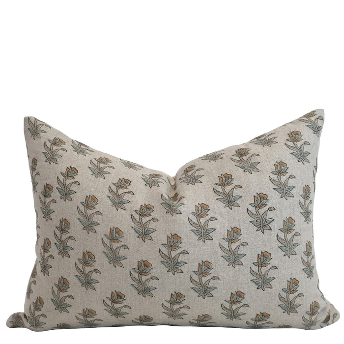 Tulip Block Print Pillow Cover