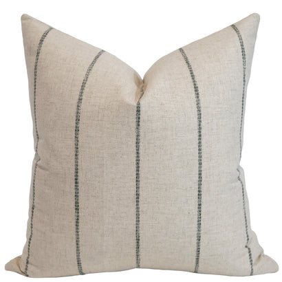 Stripe Embroidery Pillow Cover