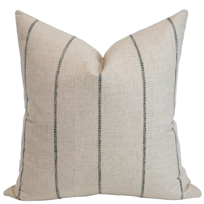 Stripe Embroidery Pillow Cover