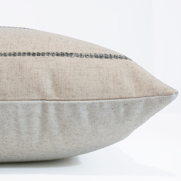 Stripe Embroidery Pillow Cover