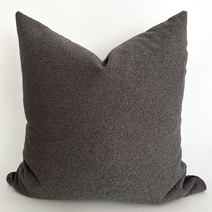 Graphite Gray Textured Pillow Cover