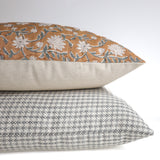Eidelweiss Floral Block Print Pillow Cover