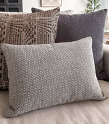 Deeply Woven Gray Pillow Cover