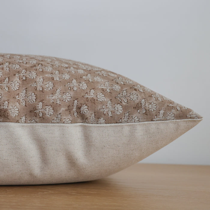 Rose My Love Block Print Pillow Cover