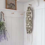 Cloth Grocery Bag Holder 'Sage Floral Block Print'