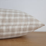 Woven Plaid | Sand Pillow Cover