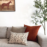 Crushed Rusted Velvet Pillow Cover