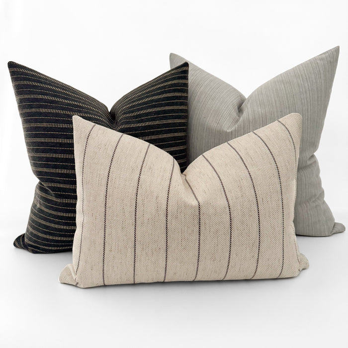 Jute Stripe Pillow Cover