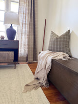 Tailored Check | Truffle Pillow Cover