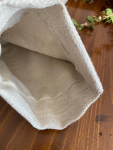Basketweave Flax Linen | Boho Christmas Stocking