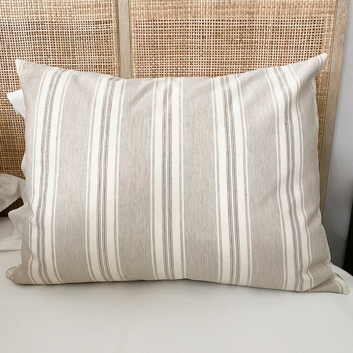 Vanilla Latte Stripes Pillow Sham