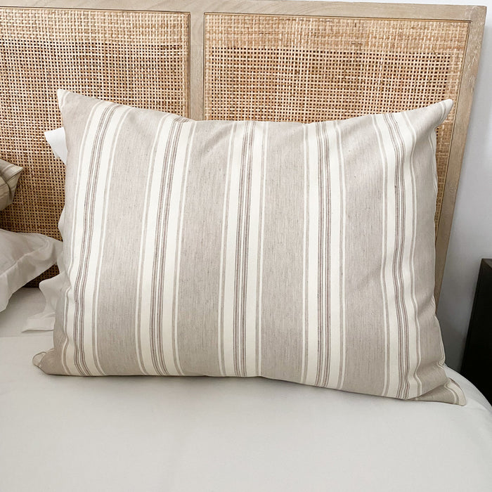 Vanilla Latte Stripes Pillow Cover