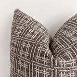 Crisscross Brown Pillow Cover