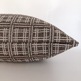 Crisscross Brown Pillow Cover