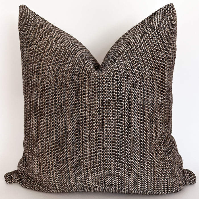 Scandi Brown & Blue Pillow Cover