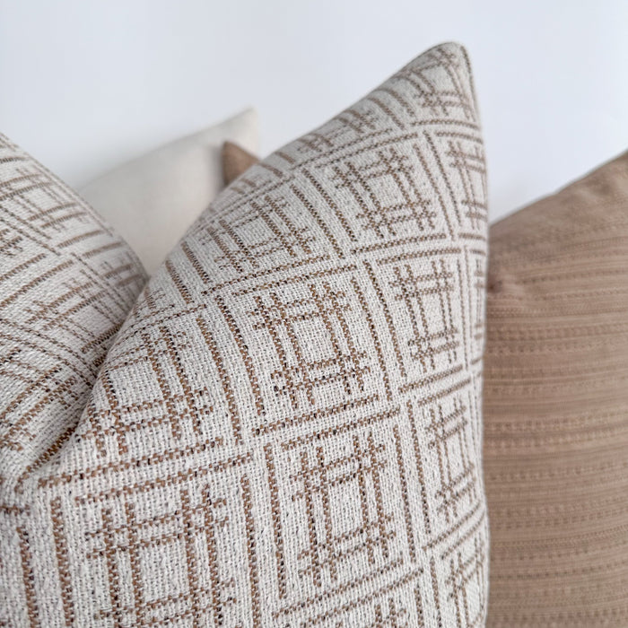 Crisscross White Pillow Cover