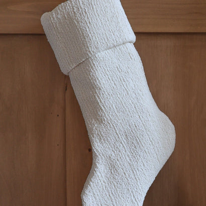 Textured White Christmas Stocking | Heritage Design