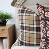 Brown Sugar Plaid Pillow Cover