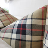 Brown Sugar Plaid Pillow Cover
