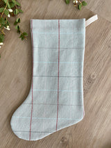 Baby Blue | Boho Style Holiday Stocking 9"W x 14"L