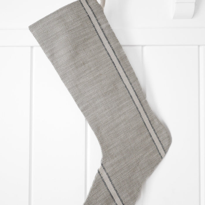 Weathered Stripe | Small Minimal Christmas Stocking