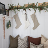 Textured White Christmas Stocking | Large Minimal Design