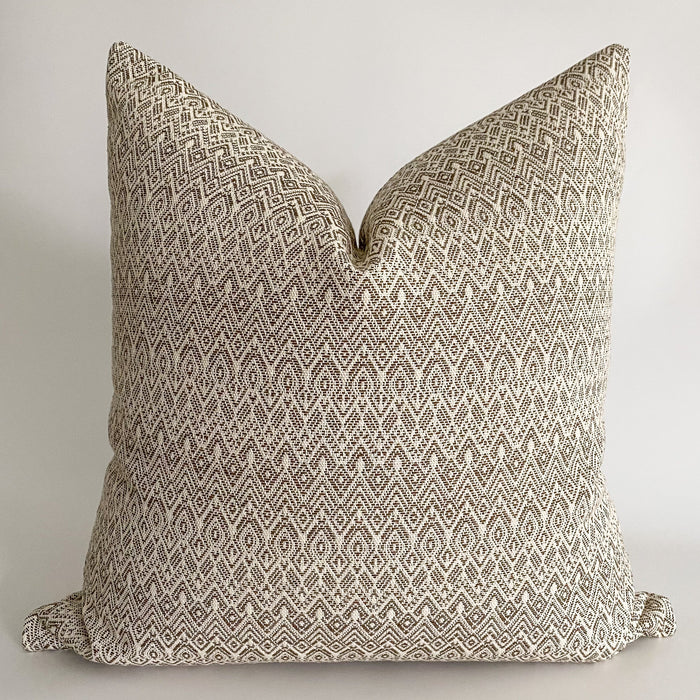 West Beach | Brown Pillow Cover