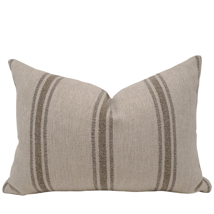 Maran Taupe Stripe Pillow Cover