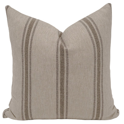 Maran Taupe Stripe Pillow Cover
