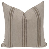 Maran Taupe Stripe Pillow Cover