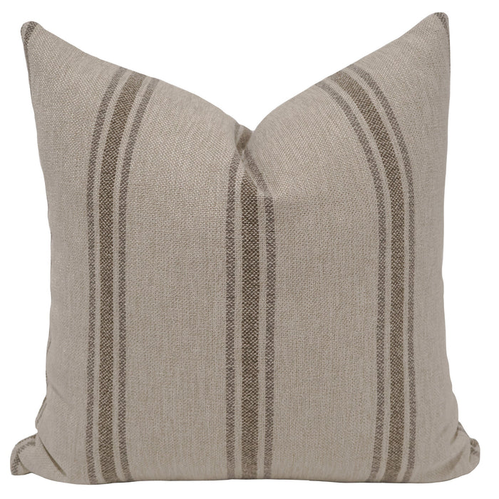 Maran Taupe Stripe Pillow Cover