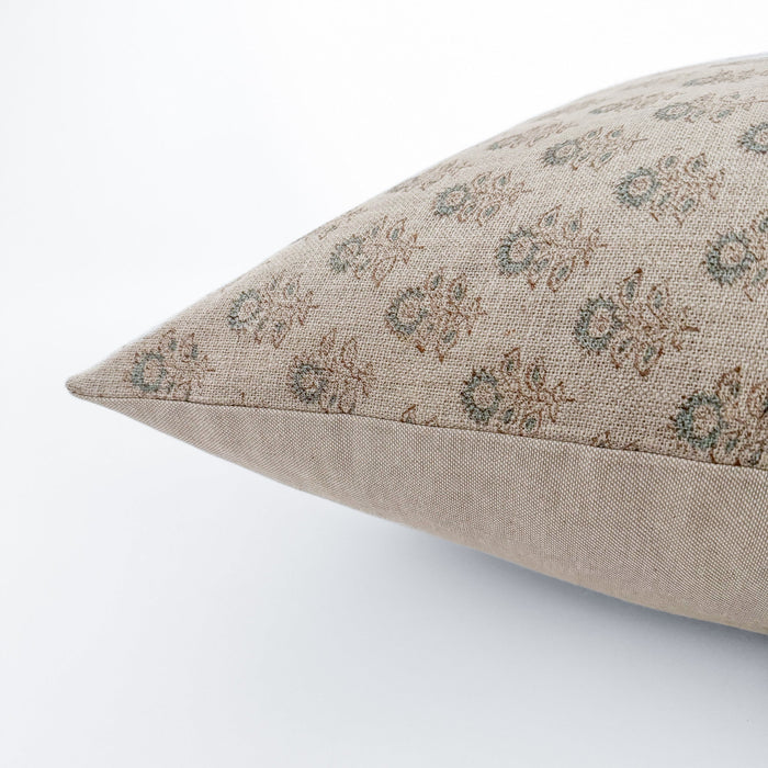 Audrey Floral Block Print Pillow Cover